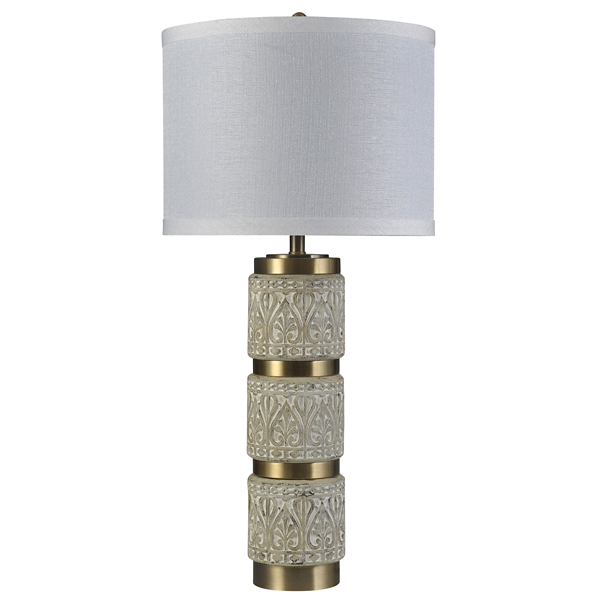 brass ring table lamp