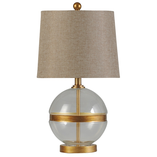 gold globe table lamp