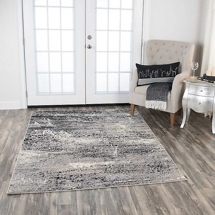 Brown Gray Edward Abstract Scales Area, Brown Area Rug