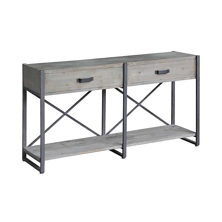 Featured image of post Black Metal Console Table With Drawers / Nowadays, console tables tend to be made out of timber, composite materials, metals, glass or synthetic materials, with many being freestanding.