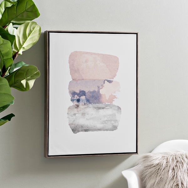 Abstract Watercolor Framed Canvas Art Print | Kirklands