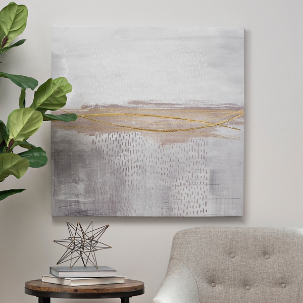 gold and white canvas