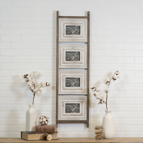4Opening White and Brown Ladder Collage Frame Kirklands Home