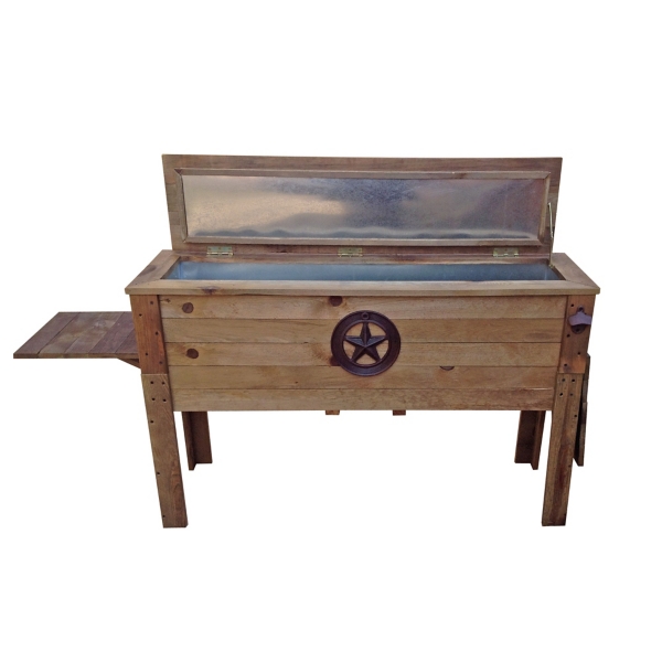 wooden patio cooler