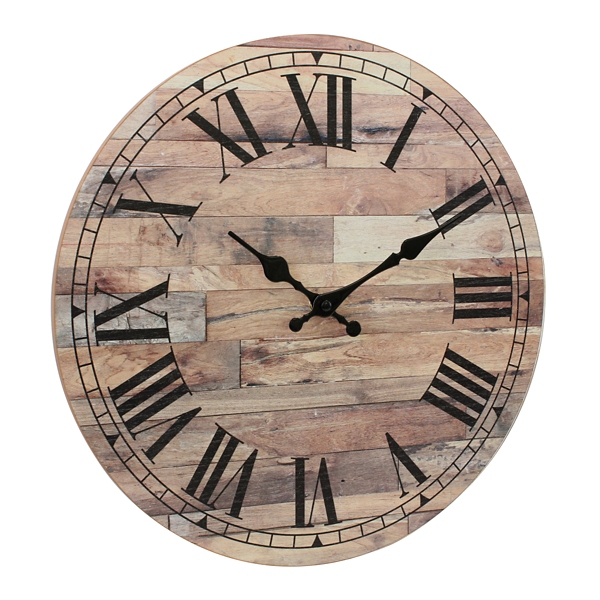 Roman Numeral Wood Plank Wall Clock Kirklands