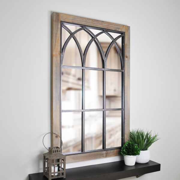 Grandview Arched Windowpane Mirror | Kirklands Home