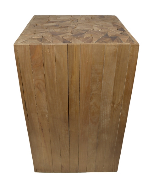 Rustic Square Wooden Stool Kirklands Home   182590