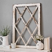 Rustic Diamond Windowpane Wood Wall Plaque