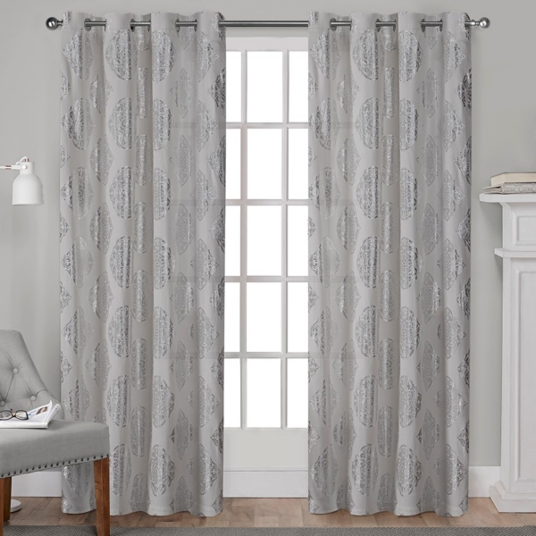 Silver Metallic Curtain Panel Set, 84 in. | Kirklands Home