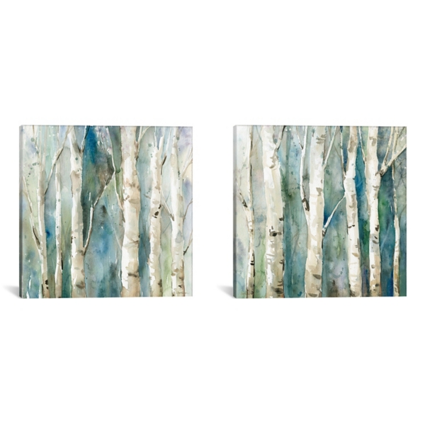 River Birch Diptych Canvas Art Prints Set Of 2 Kirklands