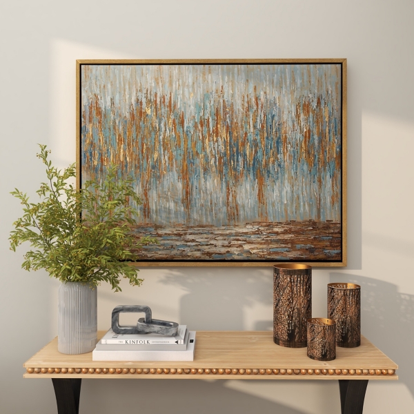 Rustic Reflections Framed Canvas Art Print