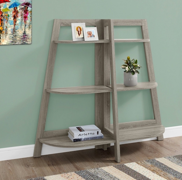 Taupe 6Shelf Half Moon Bookcase Kirklands Home