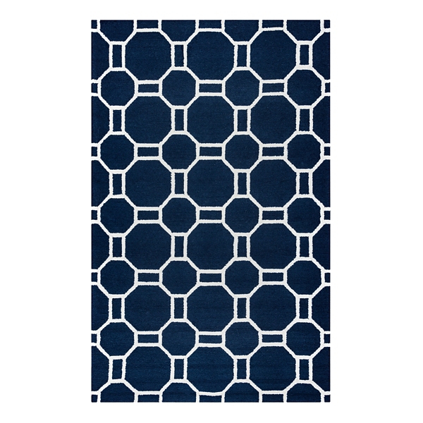 Navy Geometric Outdoor Area Rug, 8x10 Kirklands Home