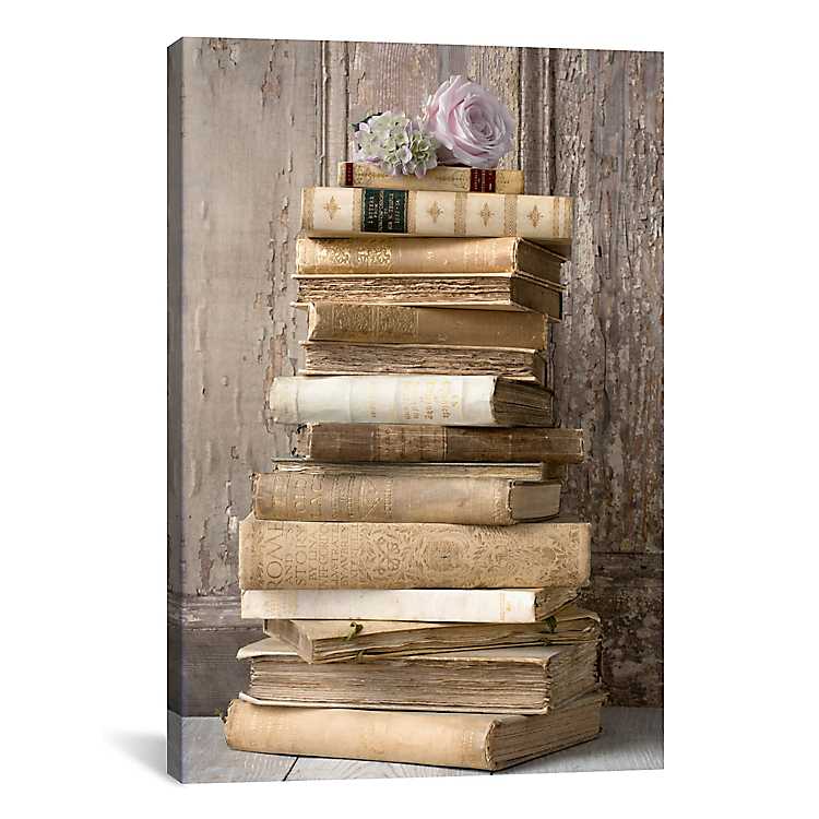 Floral Stack of Books Pendant