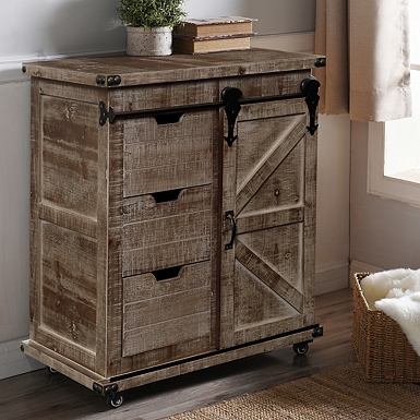 Giana 6 Basket Wooden Cabinet Kirklands