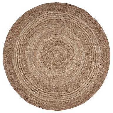 Natural Fiber Jute Area Rug 4 Foot Round - Braided Indoor Jute Rug -  Natural Area Rugs [FLF-RC-JR-2045-12-48-GG] 