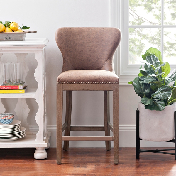 Justin Faux Leather Bar Stool Kirklands Home