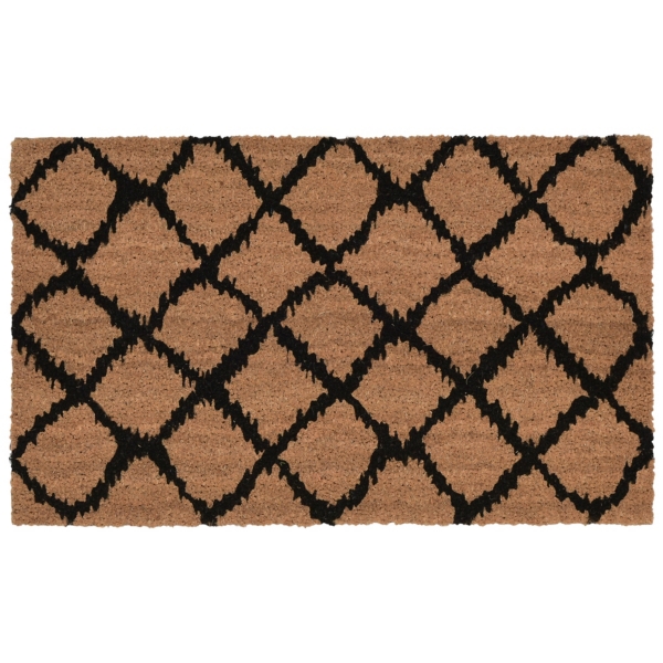 Black Lattice Doormat Kirklands Home