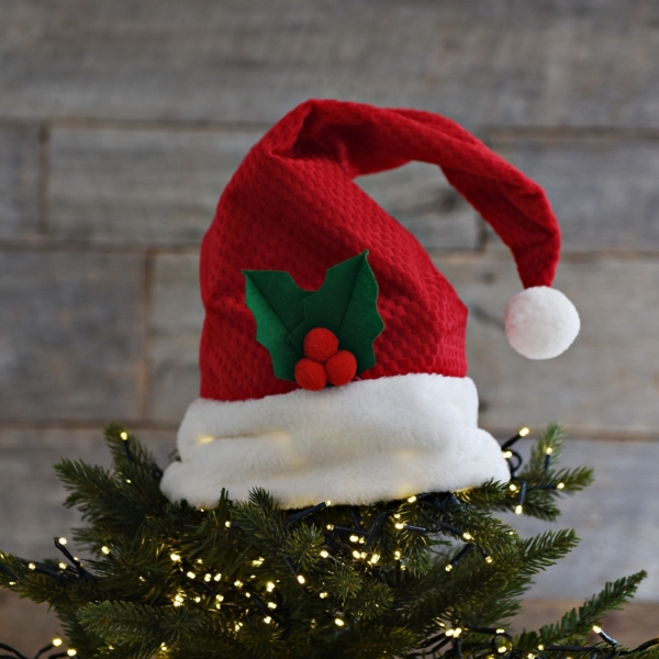 red and green santa hat