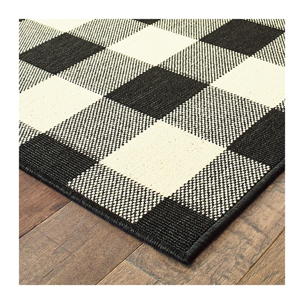 Madura Buffalo Check Outdoor Area Rug, 5x7
