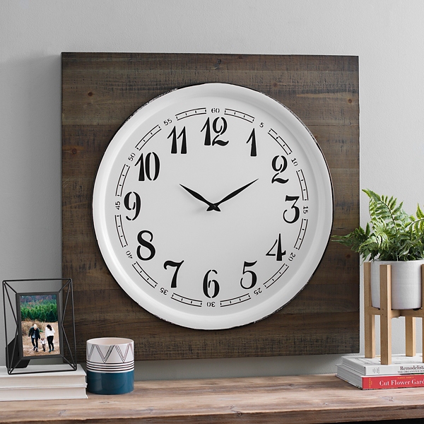 Stevens Wood and Metal Wall Clock Kirklands Home