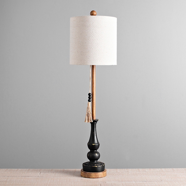 Tall Buffet Candlestick Table Lamp Base Brass