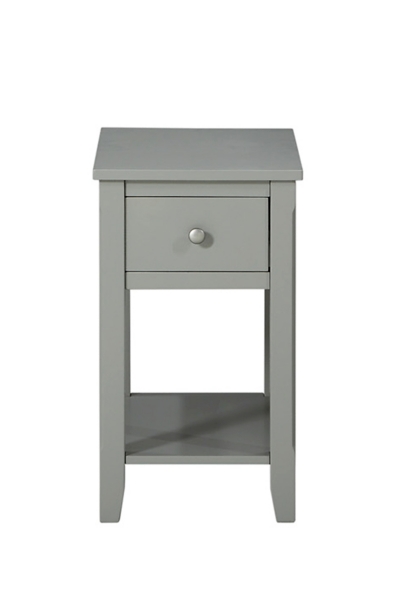 Gray 1 Drawer Side Table With Charging Station Kirklands