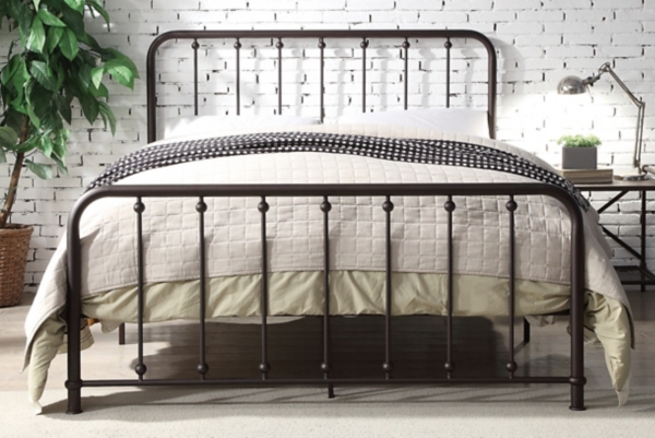 Wrought iron platform bed 2024 frame queen