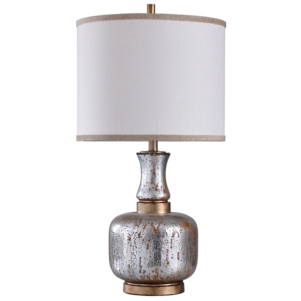 Silver And Gold Distressed Glass Table, Table Lamps Gold Glass