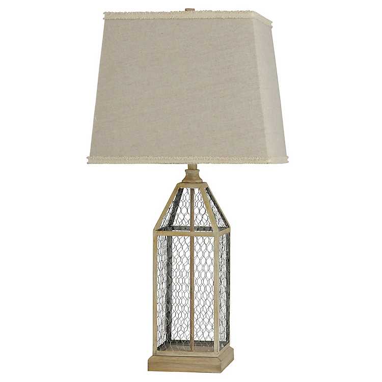 Etsy Table Lamp Country Chicken Wire Table Lamp Pine and Chicken Wire Table Lamp Rustic Farmhouse Decor Table Lamp Etsy Lamp