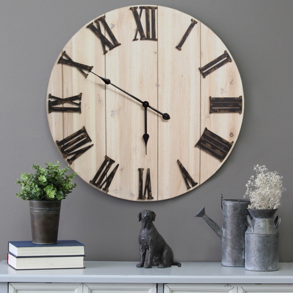 Distressed White Dylan Wooden Wall Clock Kirklands