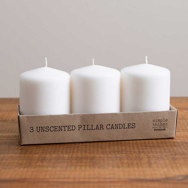 Unscented Valentines pillar candle