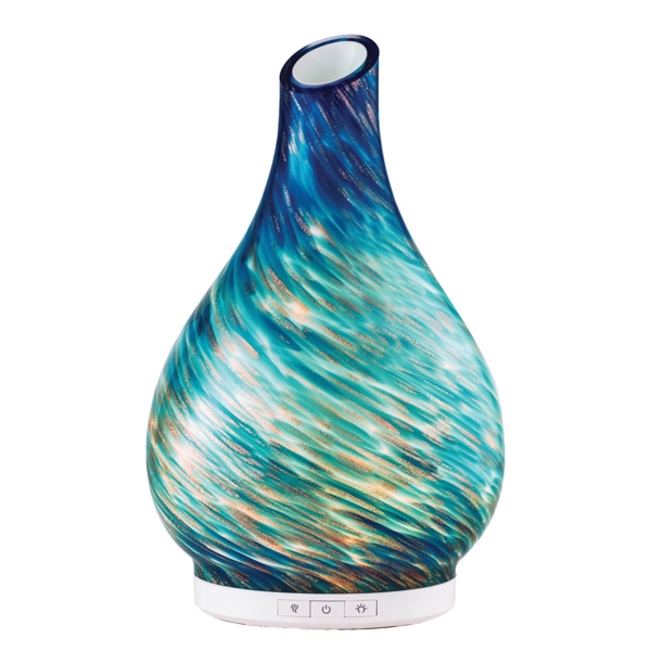 Turquoise Hand-Blown Glass Diffuser