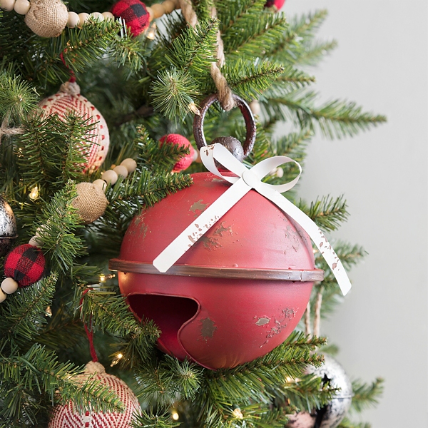 Red Distressed Christmas Bell 9 In Kirklands