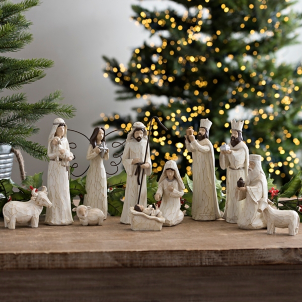 Cream Christmas Nativity Scene, Set of 11 | Kirklands Home