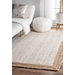 White and Natural Corsica Area Rug, 5x8
