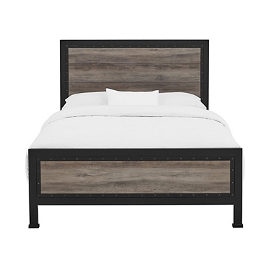 Vidalia Rustic Gray Wood Bed - KFROOMS