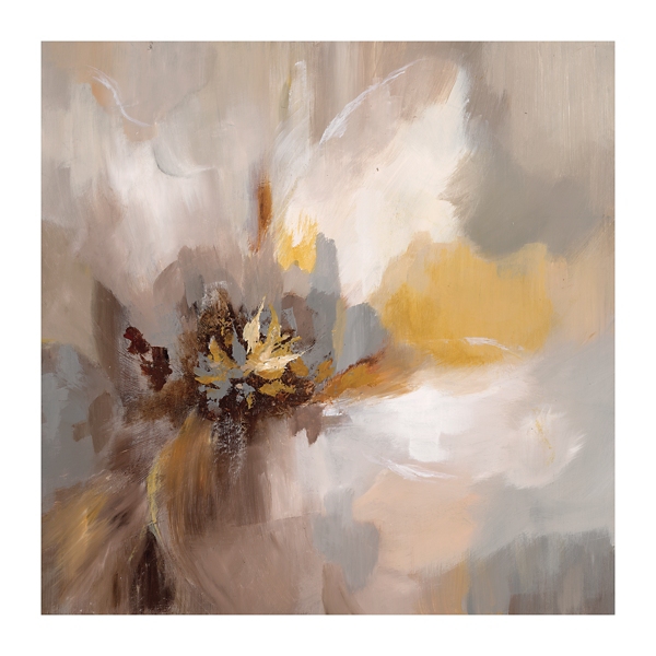 Greige Floral Giclee Canvas Art Print Kirklands Home