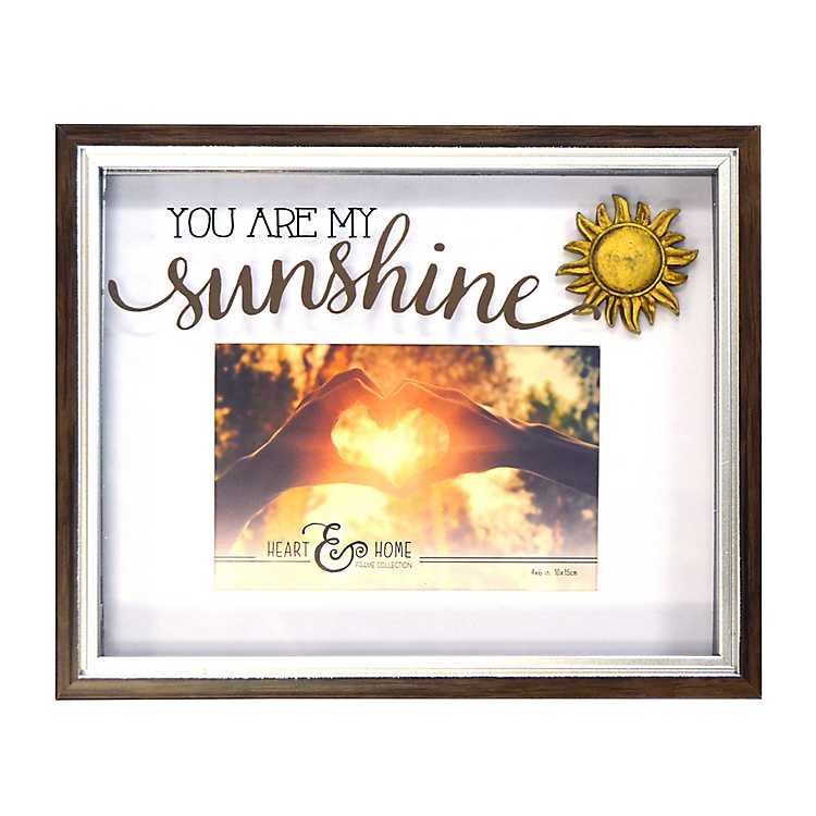 Sixtrees WD87646 4 x 6 in You are My Sunshine Frame44; Yellow 