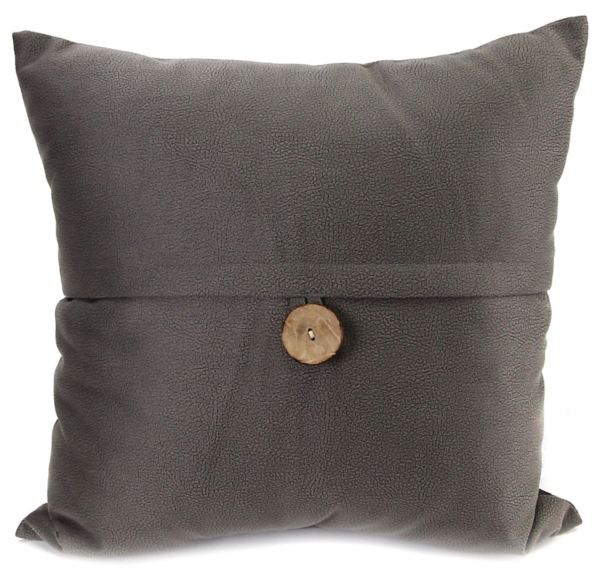 Gray Fairview Button Pillow