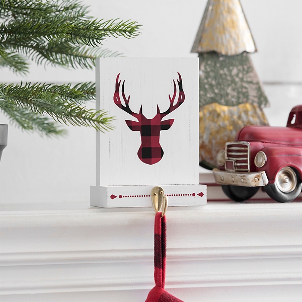 Deer Block Mantel Stocking Holder Kirklands Home