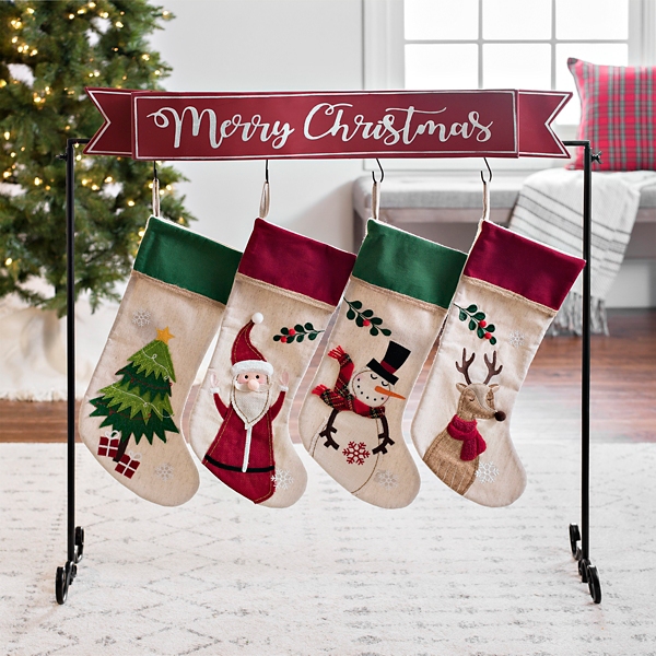 Standing Merry Stocking, No Fireplace Stocking Holders