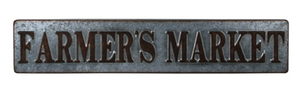 Galvanized Farmer's Market Plaque | Kirklands Home