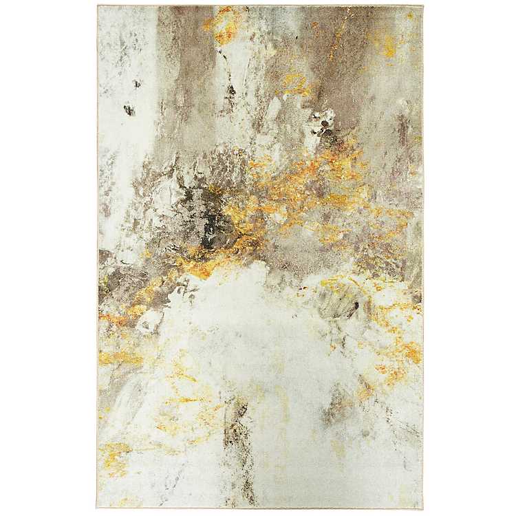 Gold And Gray Vein Area Rug 8x10, Gray And Gold Area Rugs