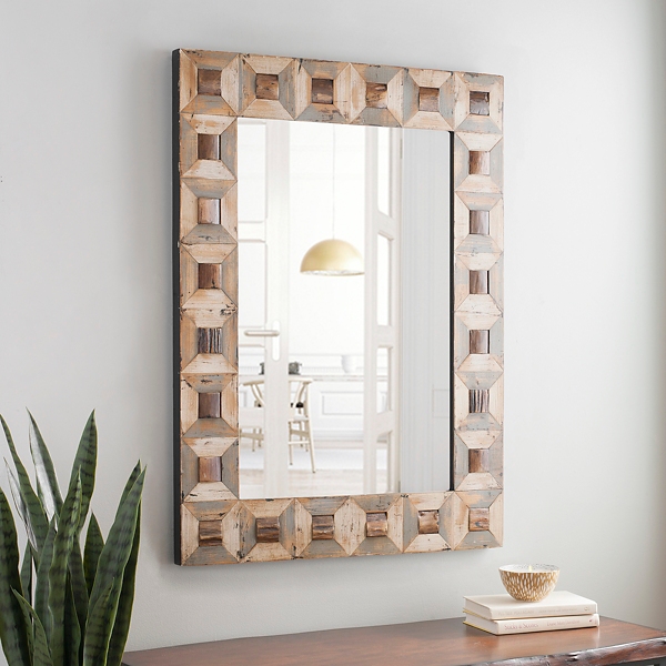 wooden mirror blocks