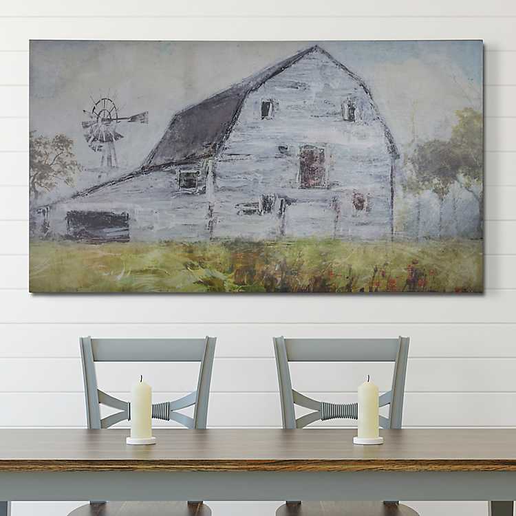 Gray Farmhouse Barn Canvas Art Print Kirklands This is a good lesson for beginners and up. gray farmhouse barn canvas art print