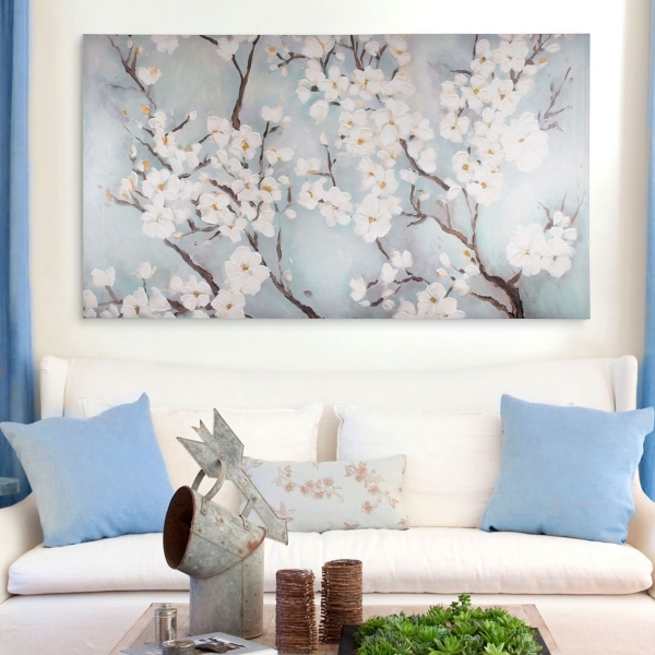 Ivory Cherry Blossoms Canvas Art Print Kirklands