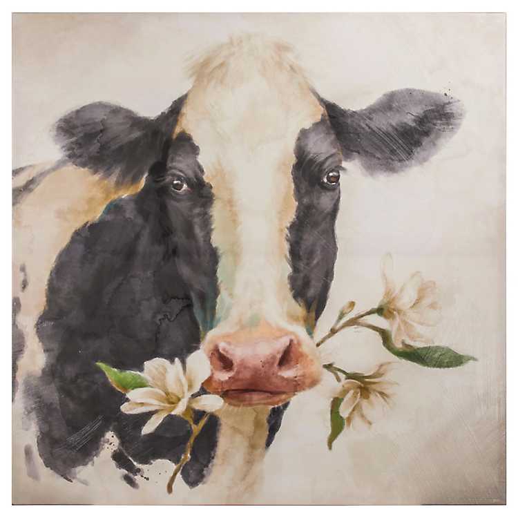 Magnolia Cow Canvas Art Print Kirklands