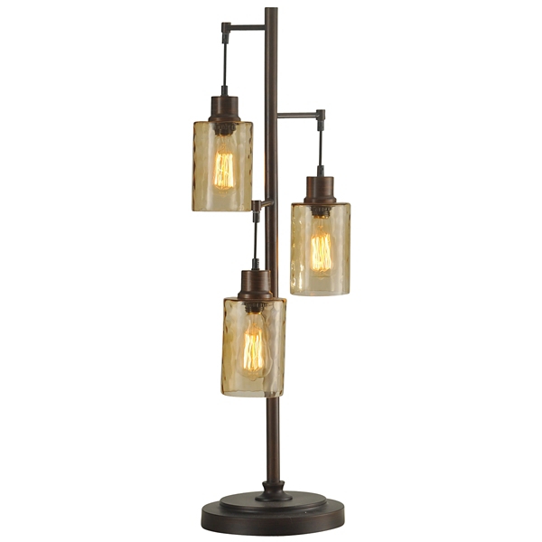 bronze and glass table lamps