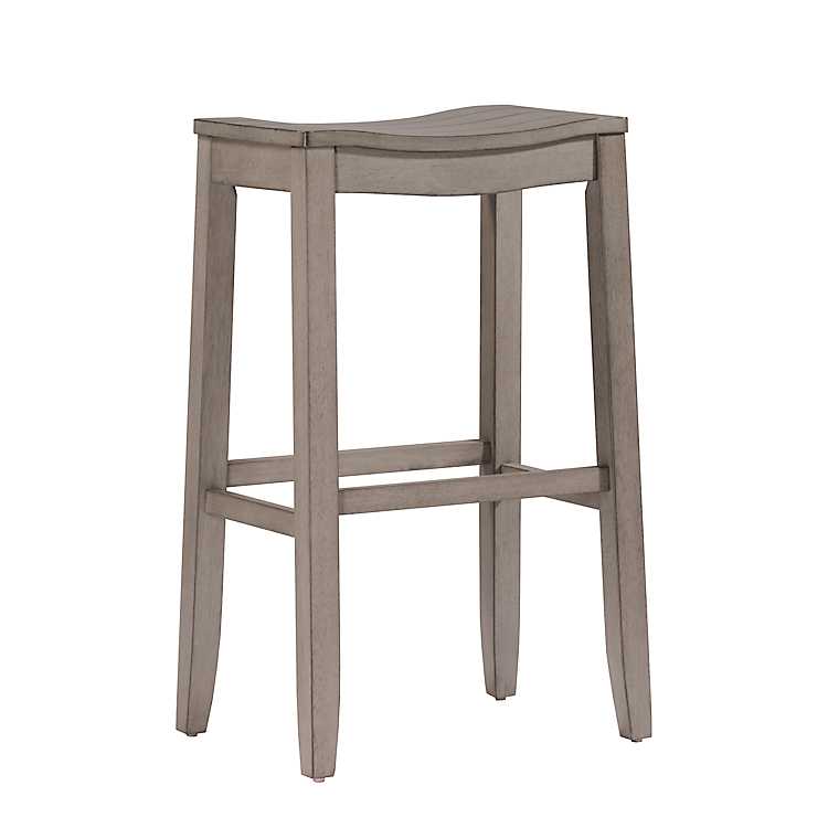 Finley Saddle Seat Gray Counter Stool, Scoop Seat Counter Stools